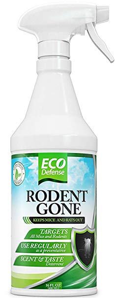 Eco Defense Mice Repellent - Humane Mouse Trap Substitute - Organic Spray - Guaranteed Effective - Works For All Types of Mice & Rats (16 oz)