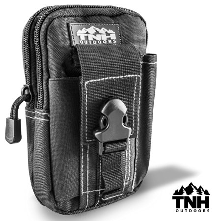 #1 Premium EDC Cell Phone Travel Pouch by TNH Outdoors ✦ Small Hip Or Leg Belt Mounted Mobile Gear Holster ✦ Tactical Magazine or Ammo Storage Case ✦
