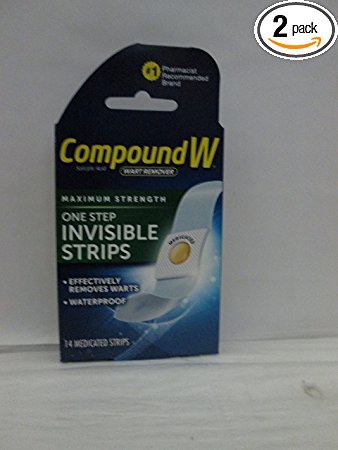 Compound W One Step Invisible Strips, 14 count Boxes (Pack of 2)