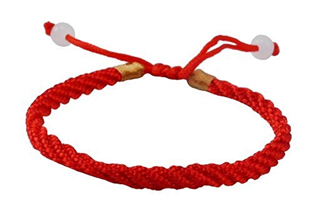 Hinky Imports Handmade Soapstone Red String Bracelet, Good for Wealth and Love, Kabbalah Red String Bracelet