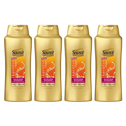 Suave Professionals Color Care Shampoo, Keratin Infusion 28 oz, 4 Count