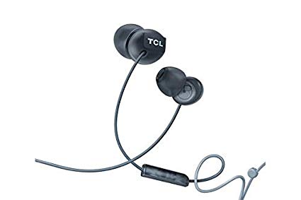 TCL SOCL300 in-Ear Earbud Noise Isolating Wired Headphones with Built-in Mic - Phantom Black