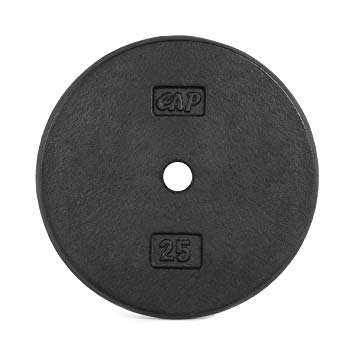 CAP Barbell Standard Weight Plate, 1-Inch, Black