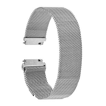TRUMiRR 22mm Milanese Loop Magnetic Buckle Watch Band for Samsung Gear 2 R380 R381 R382, Moto 360 2 46mm, Pebble Time/Steel, Asus ZenWatch 1 2 Men, LG G Watch W100 W110 Urbane W150,Silver