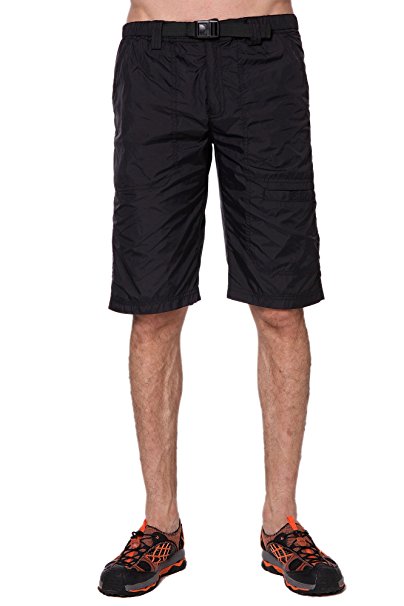 Trailside Supply Co. Men's Standard Water-Resistant Nylon Beachshorts with Mesh Lining
