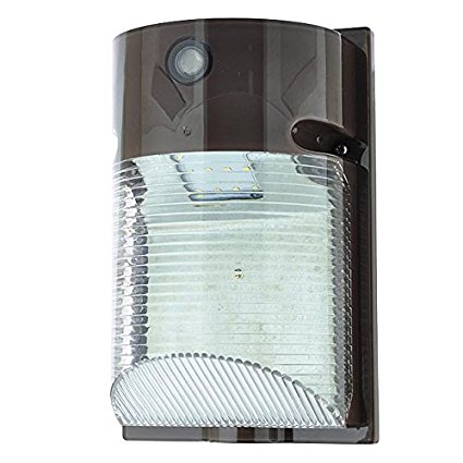 LEDwholesalers 12-Watt LED Wall-Mount Outdoor Light Fixture with Photo Sensor, Daylight 5000K, 3776WH