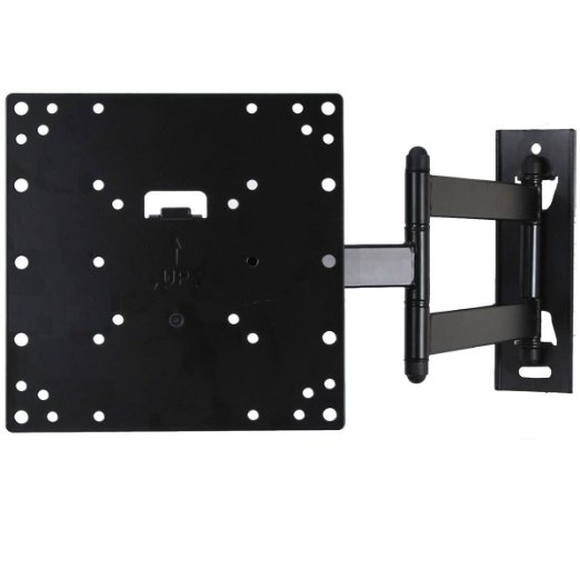 VideoSecu Tilt Swivel Low profile 19 TV Wall Mount Bracket for most 23-37 some LED up to 42 with VESA 200x200 200x100 100x100 LCD LED Plasma TV or Monitor Articulating arm 20 extension 3KB