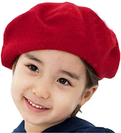 AWAYTR Kids Wool French Beret - Little Girls Artist Beret Hat