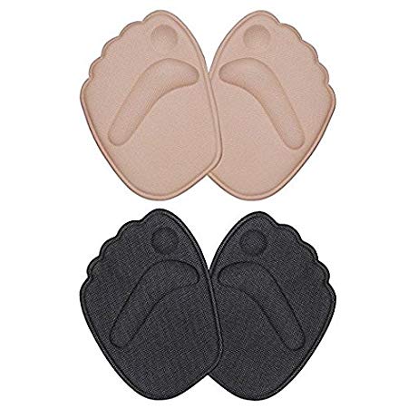 DOACT Ball of High Heel Foot Cushion, Non-Slip High Heel Insert for Women, Relief Pain of Blisters, Corns, Calluses(Skin   Black)