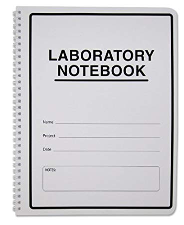 BookFactory Carbonless Lab Notebook (Scientific Grid Format), 50 Sets of Pages - 100 Sheets Total - Laboratory Notebook Duplicator [Wire-O Bound] (LAB-050-WTG-D)