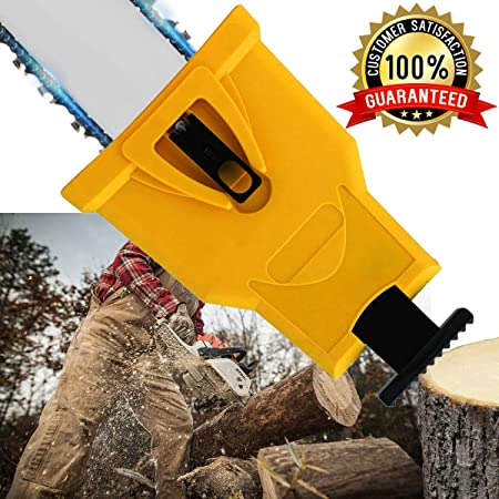 Chainsaw Teeth Sharpener Portable Proprietary Bar-Mount Chainsaw Chain Sharpening Kit Fast-Sharpening Stone Grinder Tools (Fit With 2 Holes Bar Chainsaw)