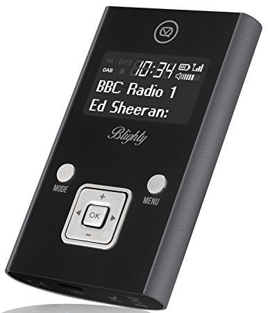 VQ Blighty DAB & DAB  Pocket Digital Radio with FM, Headphones & USB Charge Cable Included – Black