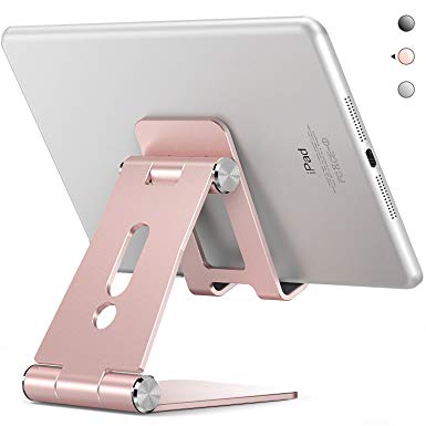 Adjustable Tablet Stand,Aodh Multi-Angle iPad Stand,Cell Phone Stand,iPhone Stand Dock, Nintendo Switch Stand and Holder for iPad, Android Smartphones, Samsung, Kindle Accessories (4-13 inch) (Rose)