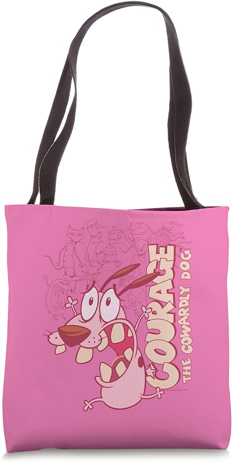 Courage the Cowardly Dog Running Scared Tote Bag