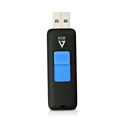 V7 VF38GAR3N 8GB USB 3.0 Flash Drive  with Retractable USB Connector