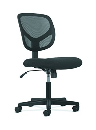 basyx by HON Swivel Mid Back Mesh Task Chair without Arms - Ergonomic Computer/Office Chair (HVST101)