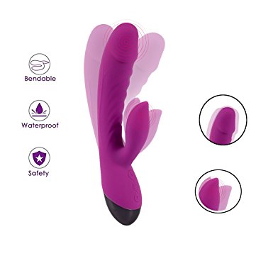 Honey Adult Play G-Spot Clitoral Stimulus Rabbit Massager with 10 Vibration Modes | Hand-held Vibrating Wand for Women 100% Waterproof - Purple