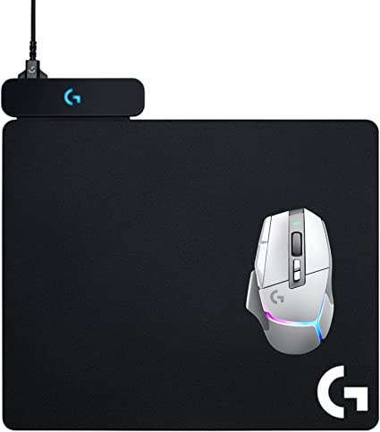 Logitech G502 X Plus Lightspeed Wireless Gaming Mouse   Powerplay Wireless Charging Mousepad Bundle- White