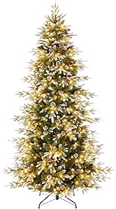 Best Choice Products 6ft Pre-Lit Artificial Frosted Aspen Christmas Tree, Partially Flocked Holiday Décor w/ 2-in-1 White & Multicolor LED Lights