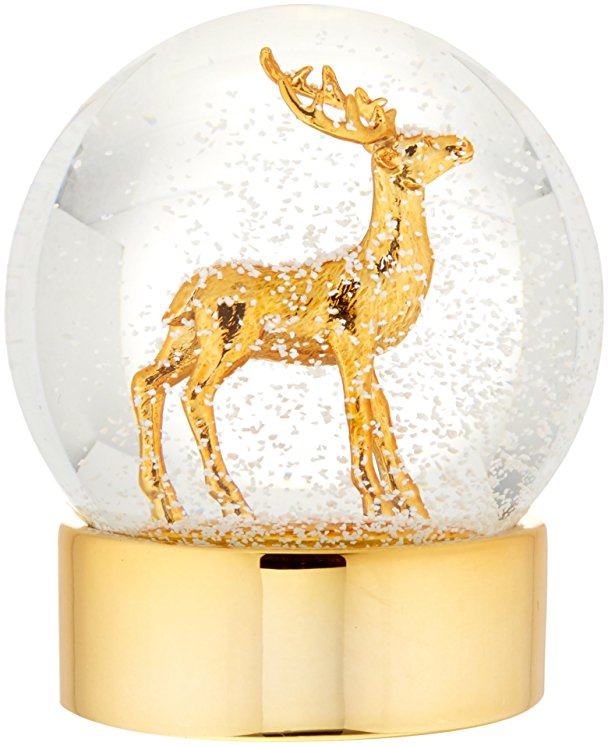 Lenox Reindeer Golden Snowglobe