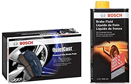 Bosch BC905 QuietCast Brake Pad Set and next generation Brake Fluid