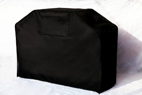 Garden Home Barbeque Grill Cover, Padded Handles, Helpful Air Vents, 58" L, Black