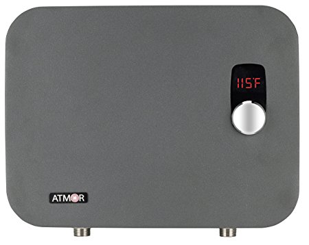 Atmor AT-910-27TP 27 kW/240V ThermoPro Series Digital Thermostatic Tankless Electric Water Heater, Gray