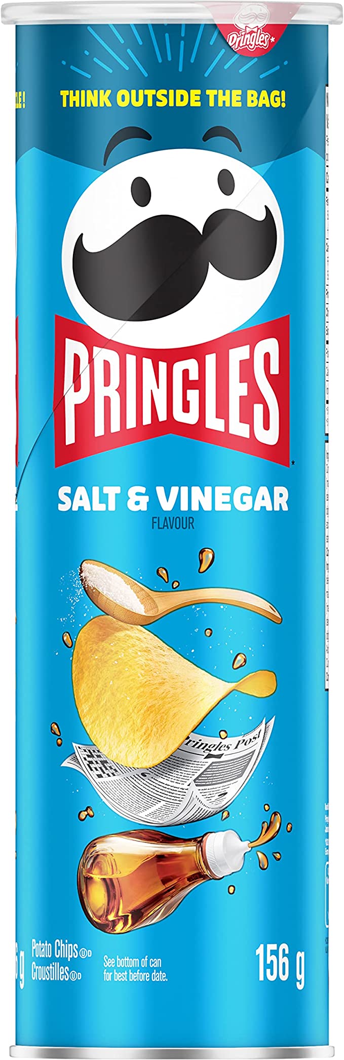 Pringles Salt and Vinegar Chips, 156 Grams