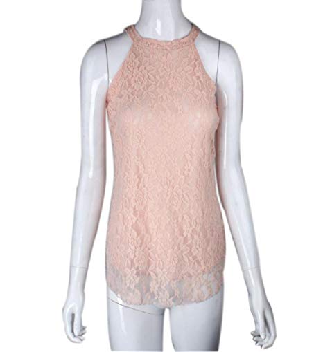 Women Summer Tank Top, Crystell Sexy Casual Sleeveless Shirt Lace Loose Vest Top Blouse