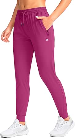 G Gradual Women's Joggers Pants with Zipper Pockets Tapered Running Sweatpants for Women Lounge, Jogging