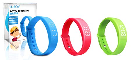 3 in 1 Upgraded Version Potty Training Watch/Bracelet with 3 Wrist Bands, Smaller Wrist Band Size, Toilet Trainer for Kids, Toilet Training Aid, Water Resistant, Reminds Your Child to Go to The Potty