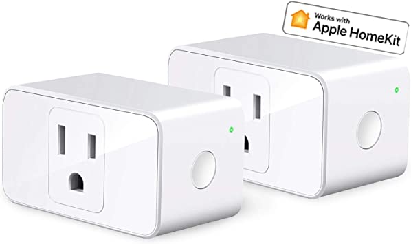 Apple HomeKit Smart Plug WiFi Outlet Work with Alexa, Google Home, Siri, Refoss Smart Socket with Timer Function, Remote Control, No Hub Required, 16A, 2 Pack