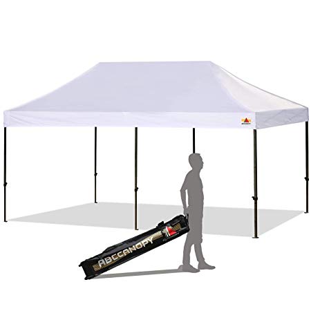 ABCCANOPY 30 Colors Pop up Canopy Folding Heavy Duty Commercial Instant Canopy,Bonus Carrying Bag (A-10x20 White)