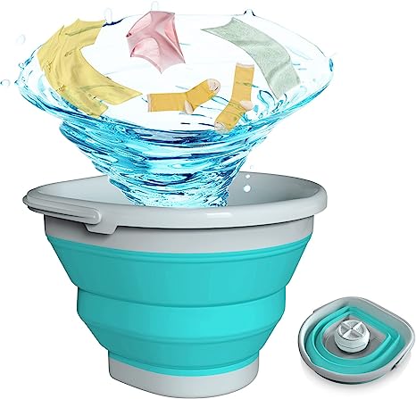 Portable Washing Machine, Mini Washing Machine Ultrasonic Turbine Wash, Mini Portable Washer for Underwear, Sock, Baby Clothes, Travel, Camping, Dorm, RV, Home Foldable Small Portable Laundry Machine