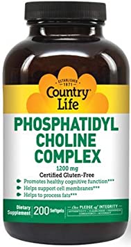 Country Life Phosphatidyl Choline Complex (1200mg) 200 sgels