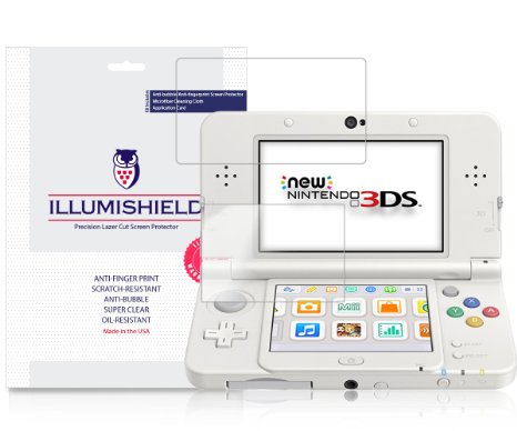 iLLumiShield - New Nintendo 3DS Screen Protector {2015 Standard Version} Japanese Ultra Clear HD Film w/ Anti-Bubble and Anti-Fingerprint - High Quality Shield - Lifetime Warranty - [3-Pack]