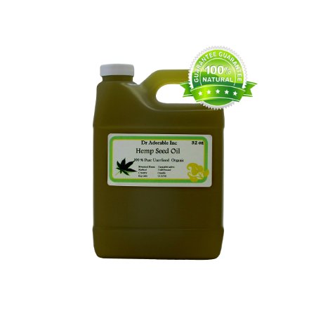 Hemp Seed Oil Organic Pure 32 Oz/ 1 Quart