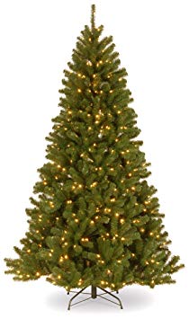 National Tree 6.5 Foot North Valley Spruce Tree with 450 Clear Lights, Hinged (NRV7-300-65)