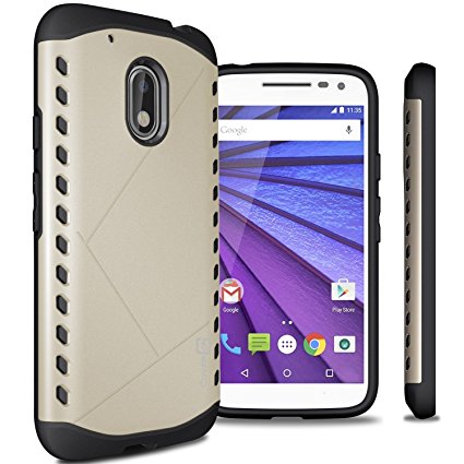 Moto G4 Play Case, Moto G Play (4th Gen.) case CoverON® [Paladin Series] Slim Fit Hard Protective Modern Style Phone Case for Motorola Moto G4 Play / Moto G Play (4th Gen.)- Gold