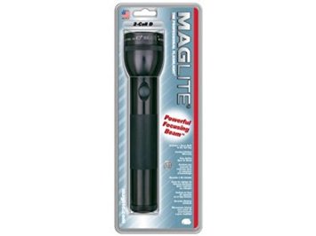 Maglite Heavy-Duty Incandescent 2-Cell D Flashlight Black