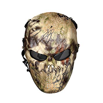 OutdoorMaster Full Face Airsoft Mask with Metal Mesh Eye Protection