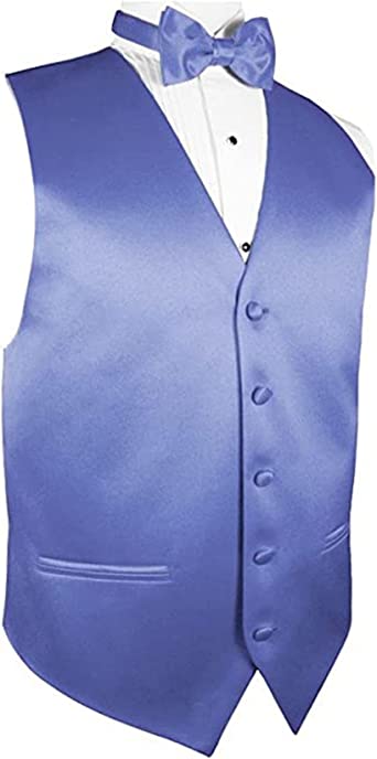 Men's Solid Formal Waistcoat Tuxedo Dress Vest Bow Tie Set for Suit or Tuxedo