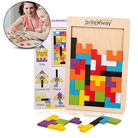 Fun & Educational Wooden Tetris Puzzle Toy For Toddlers & Preschoolers – Colorful, Safe & Stimulating Wood Block Puzzle Game Set, Promotes Essential Early Development Skills – Perfect Kids Gift Idea