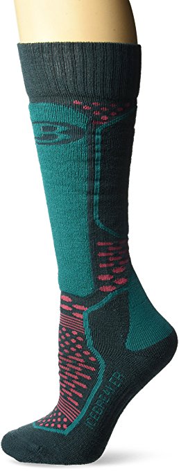 Icebreaker Merino Women's Ski Light OTC Socks, Medium, Harmony/Wild Rose/Nautical