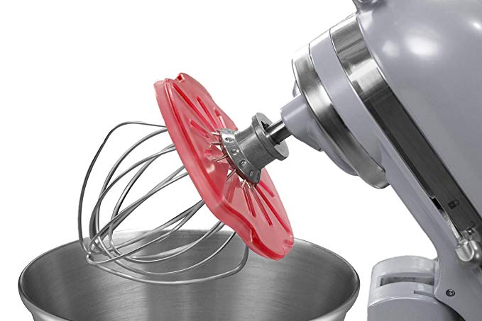 Whisk Wiper PRO for Stand Mixers - Mix Without The Mess - The Ultimate Stand Mixer Accessory - Compatible With KitchenAid Tilt-Head Stand Mixers - 4.5qt, 5qt (Color: Red)