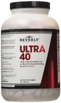 Beverly International Ultra 40 100 Beef Liver 500 Tablets