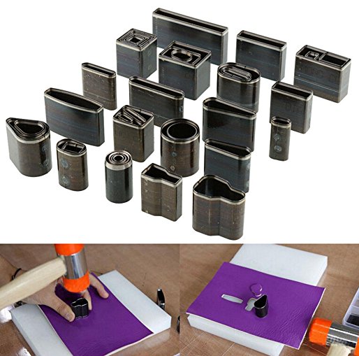 UHNO Pro Leather Craft DIY Tool 39 Shape Style Hole Hollow Cutter Punch Set Kit Leather Craft DIY Tool for Handmade
