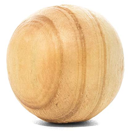 Natural 1 inch Wood Ball - West Coast Paracord - Available in Packs of 50 & 100 - Perfect for Arts and Crafts