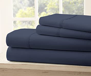 TOP Split King Royal Collection 1900 Egyptian Cotton Bamboo Quality Bed Sheet Set with 1 Fitted Sheet with 36" Split TOP, 1 King Flat and 2 King P/Cases.No Wrinkle