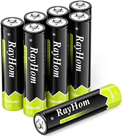 RayHom AAA Rechargeable Batteries 1100mAh Ni-MH Battery (8 Pack)